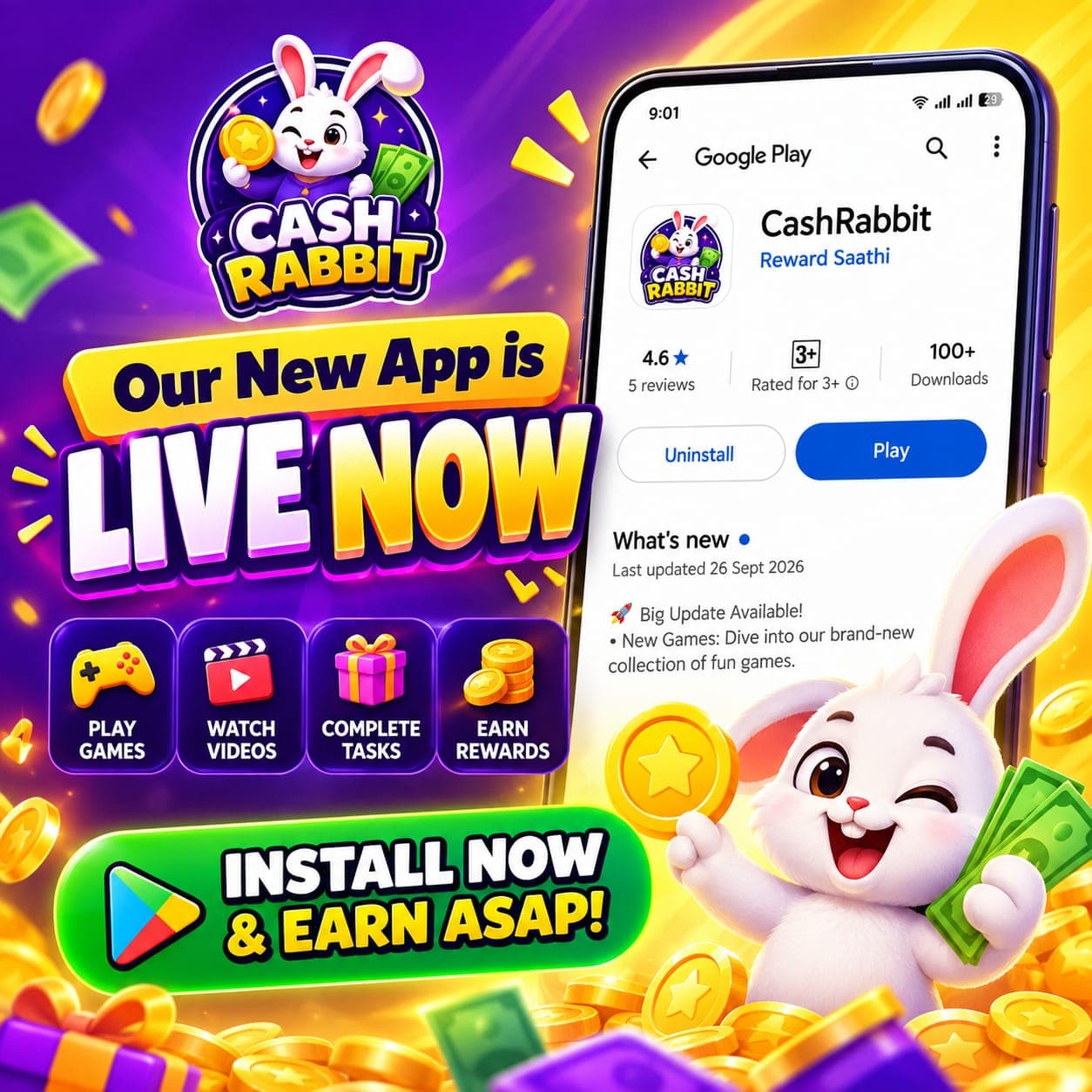 Cash Rabbit Is Live: Play Free Games and Earn Rewards