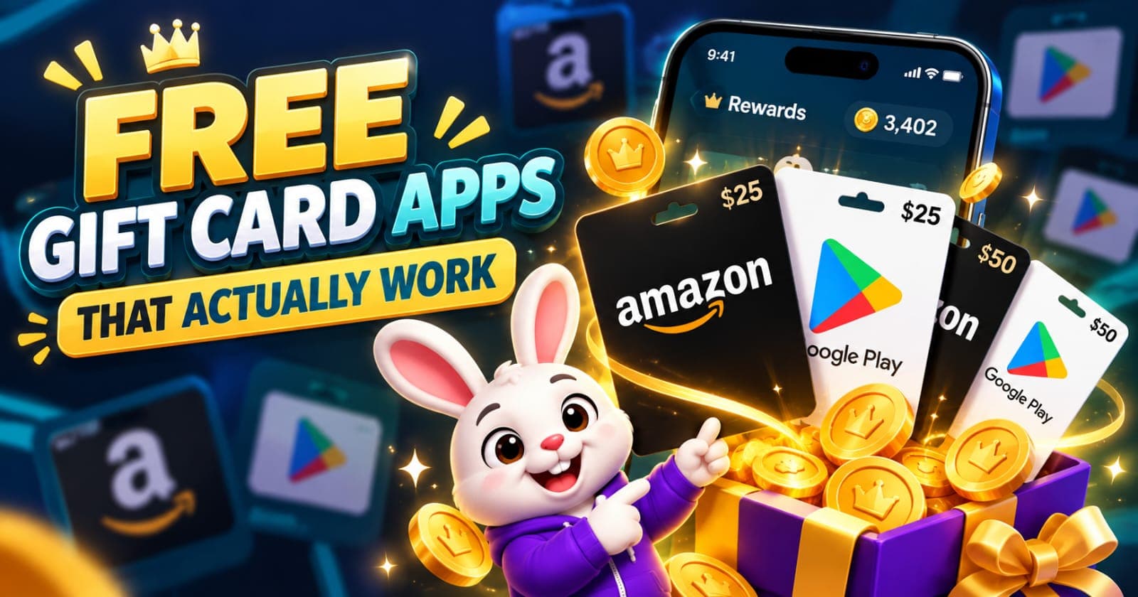 Free Gift Card Apps: Earn Amazon and Google Play Credit (2026)
