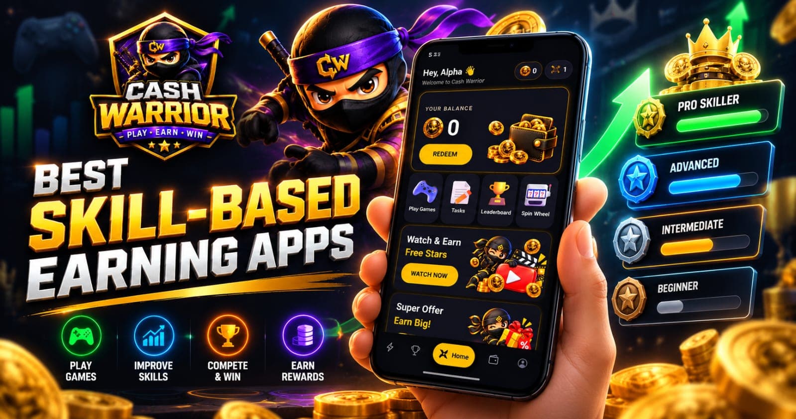 Best Skill Based Earning Apps for Android (No Luck, No Deposits)